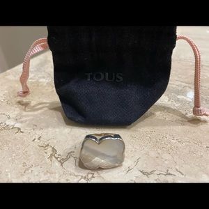 TOUS sterling silver and mother of pearl ring